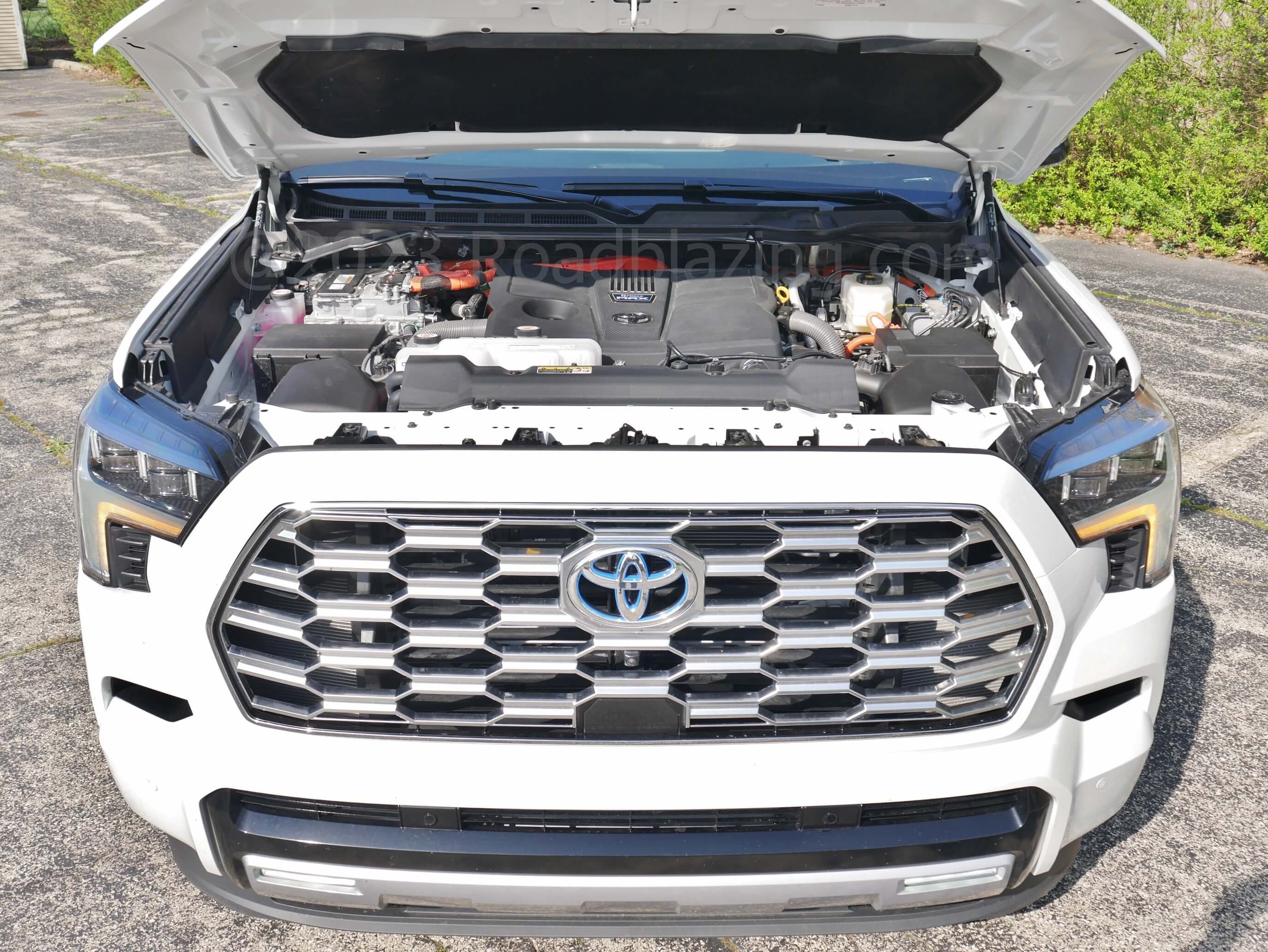 2023 Toyota Sequoia Capstone 4x4: standard mild hybrid twin turbo V-6 mated to 10-speed automatic + terrain management transfer case four-wheel drive