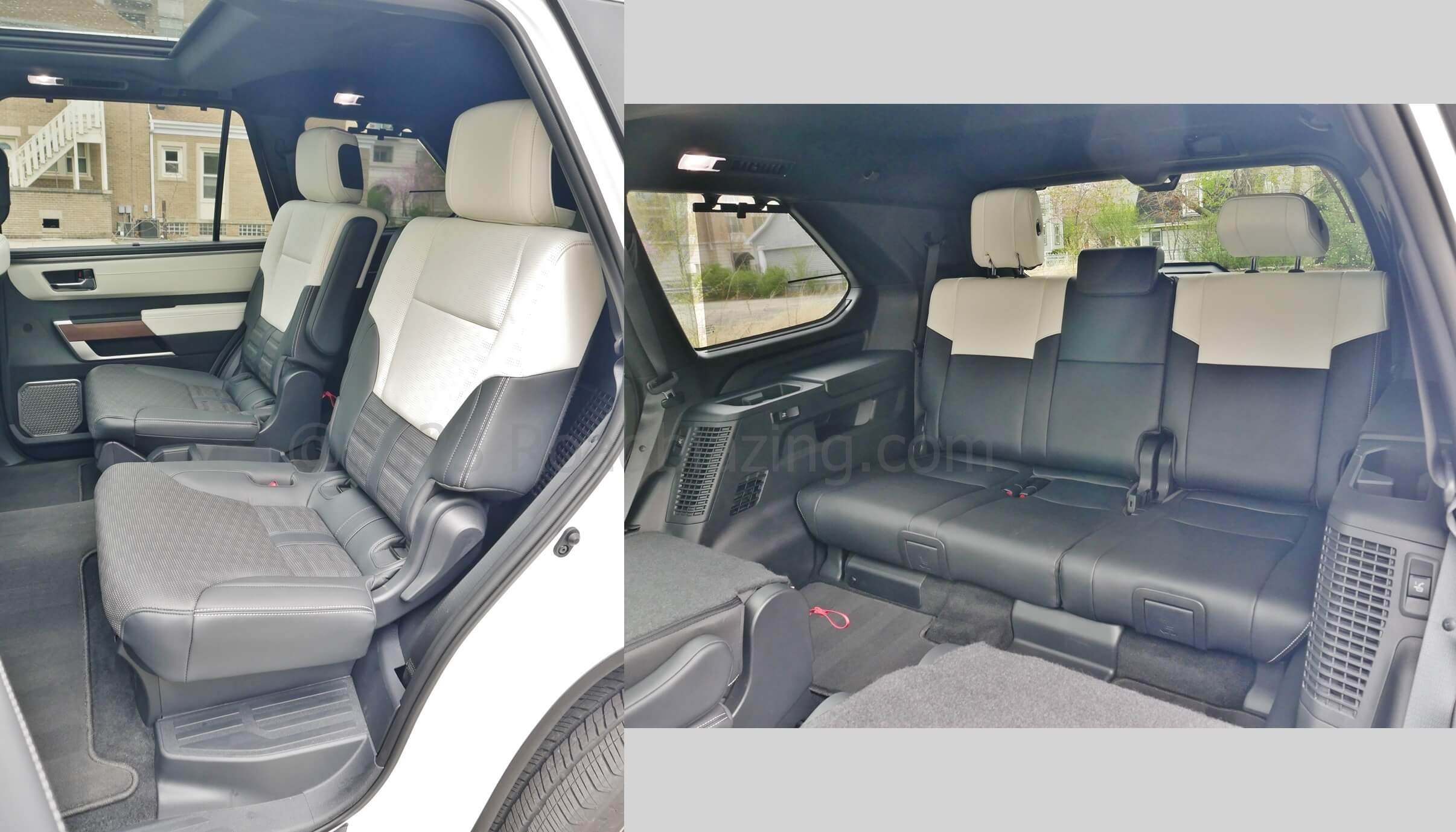 2023 Toyota Sequoia Capstone 4x4: 2nd Row heated & cooled captain's chairs, 3rd Row for 2.5 adults.