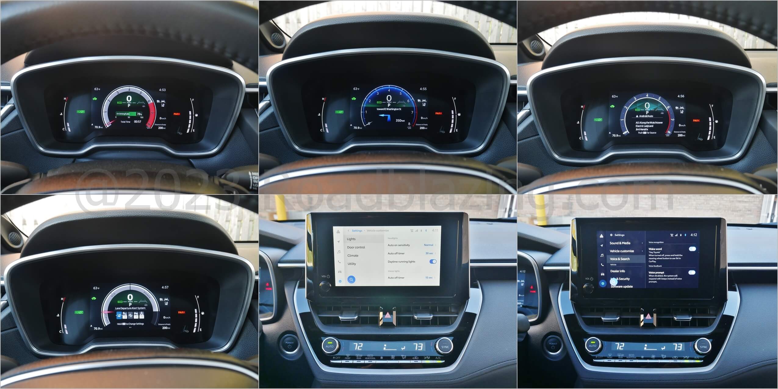 2023 Toyota Corolla Cross Hybrid XSE AWD: variable, full color 7.1" TFT instrument cluster