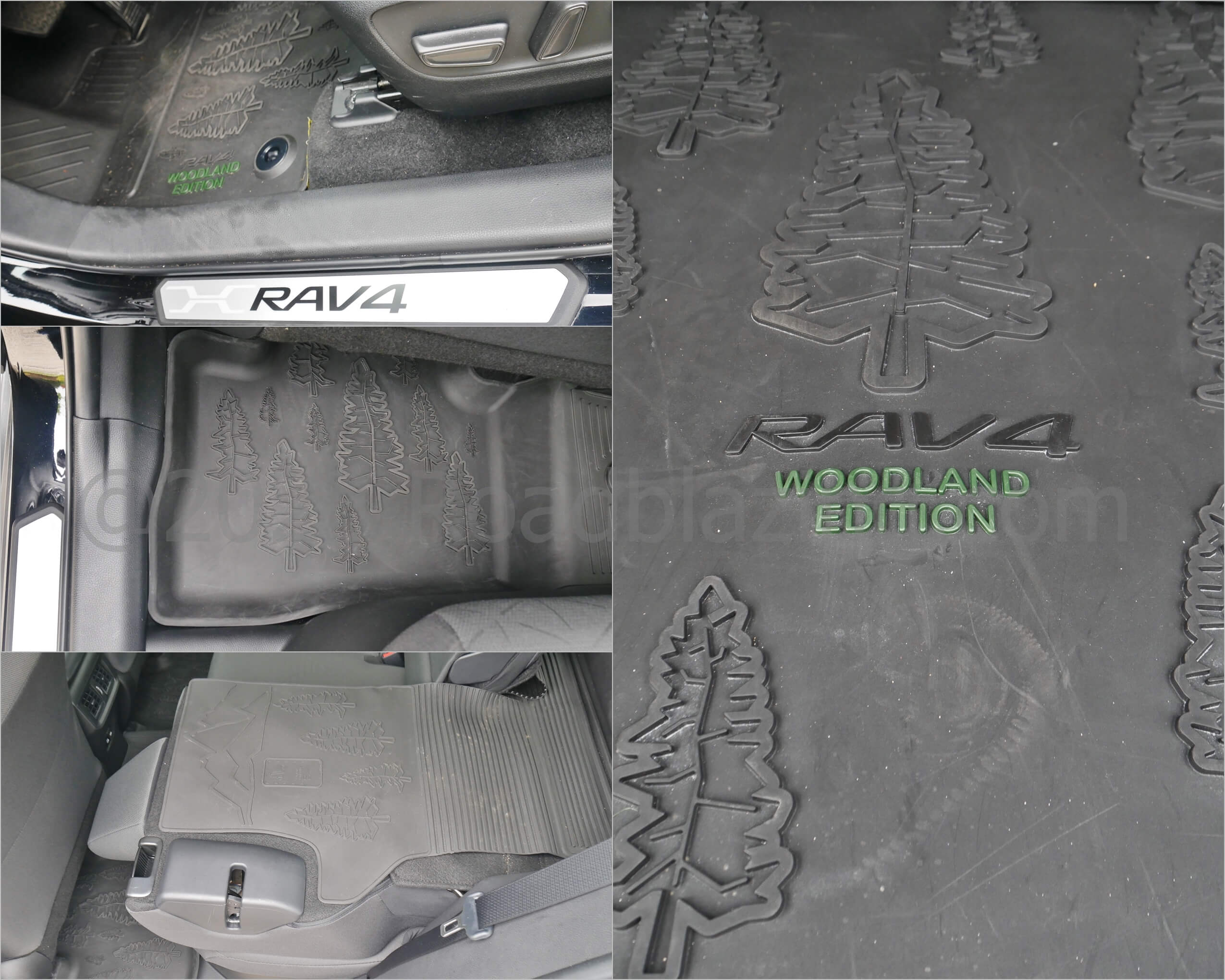 2023 Toyota RAV4 Hybrid AWD Woodland Edition: tree image embossed floor mats & 2nd Row seat back liners