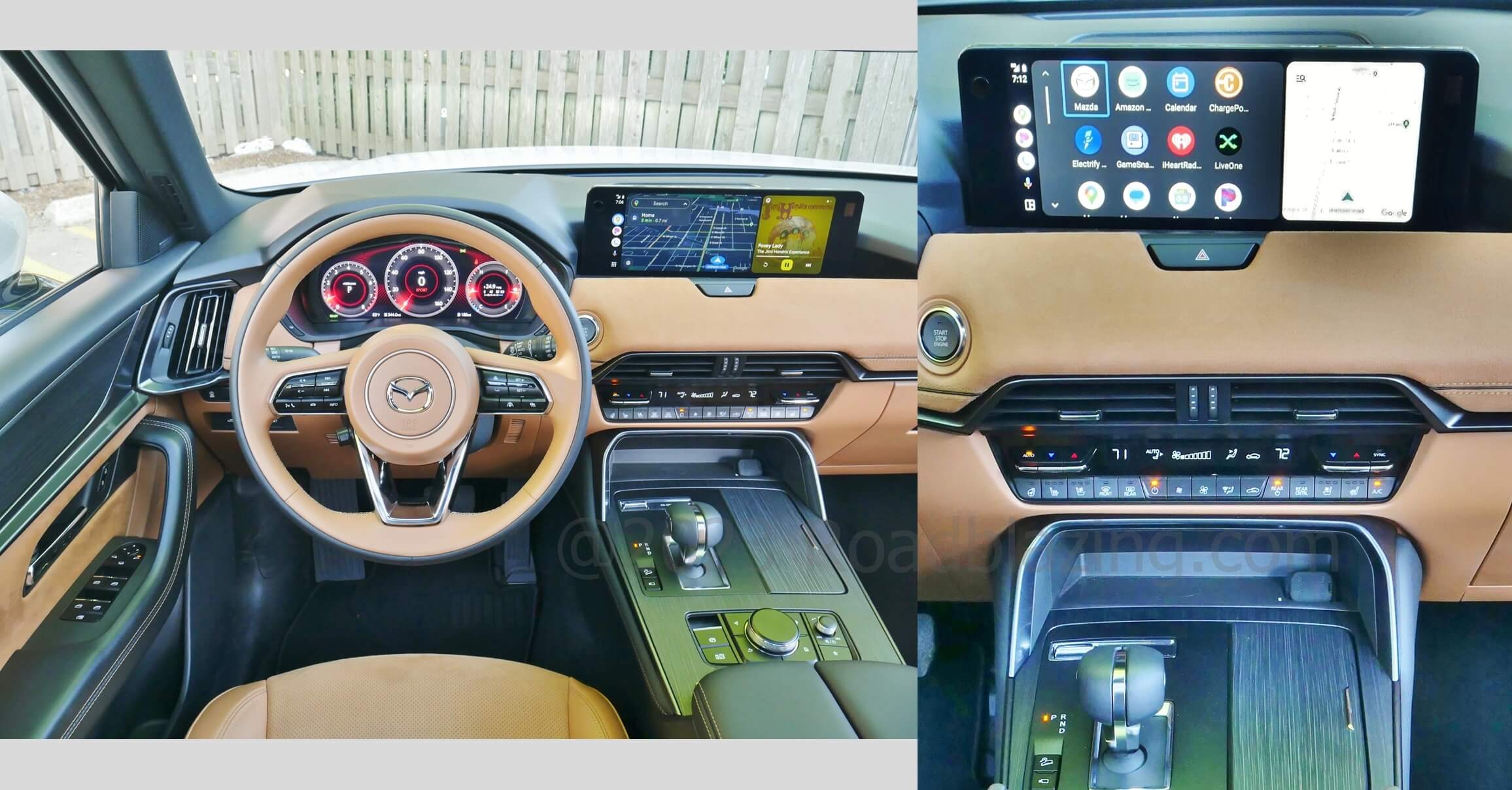 2024 Mazda CX-90 3.3 Turbo S Premium Plus AWD: wireless Android Auto (+ Apple CarPlay) app projection