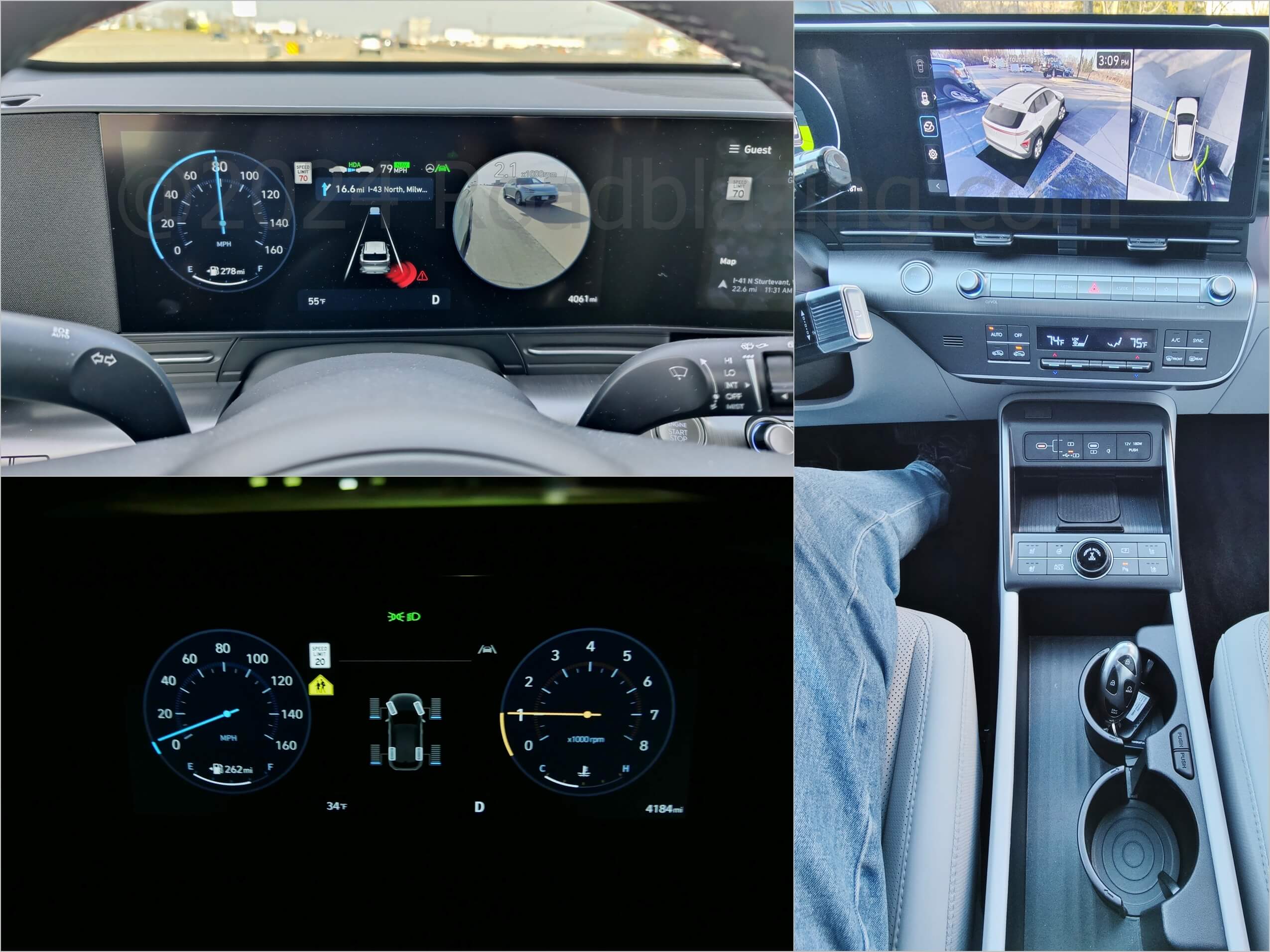 2024 Hyundai Kona Limited AWD: ADAS displays, surround cameras w/ F+R park warning