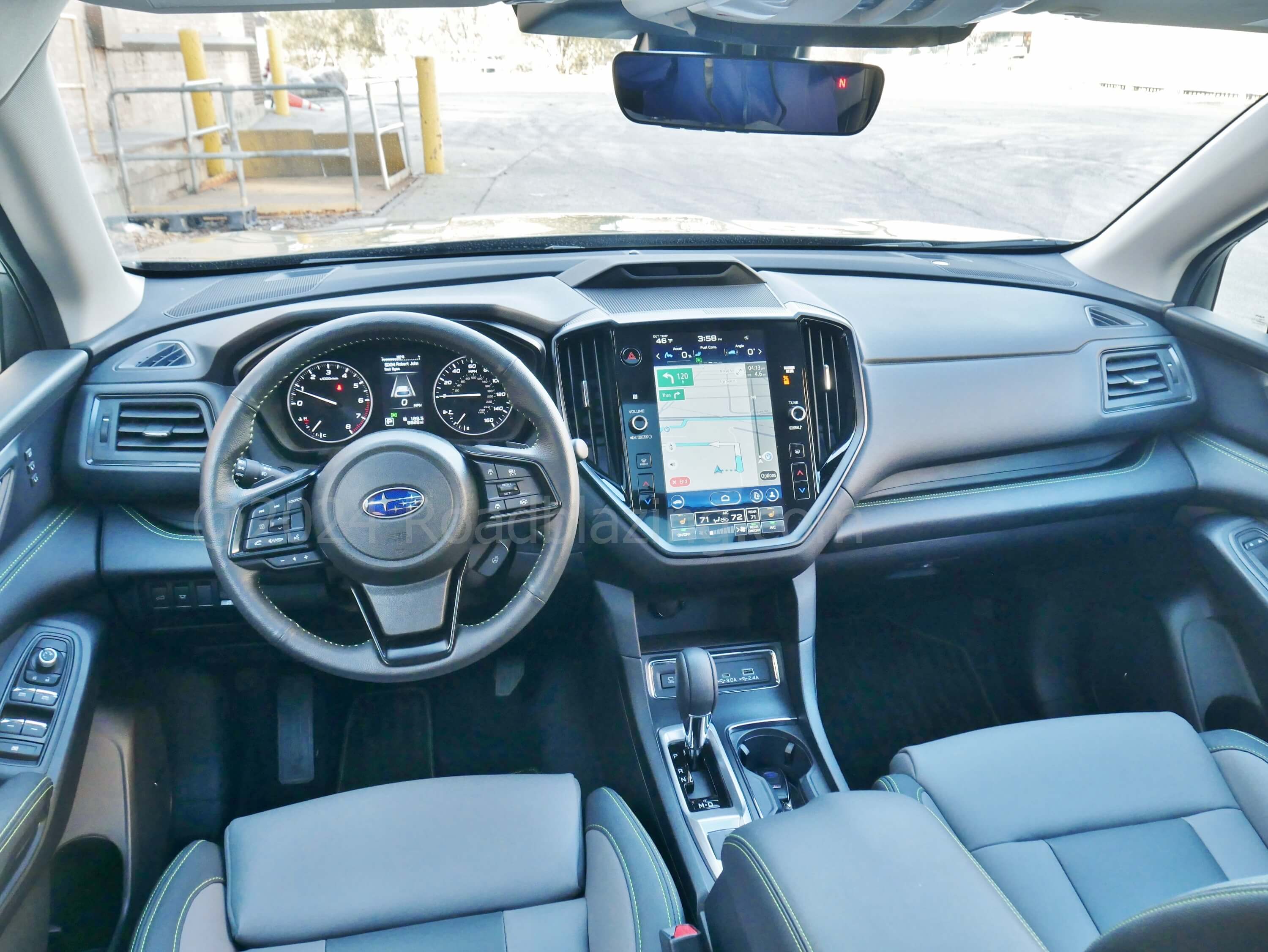 2023 Subaru Ascent Onyx AWD: traditional analog gauges + modern oversized embedded tablet display
